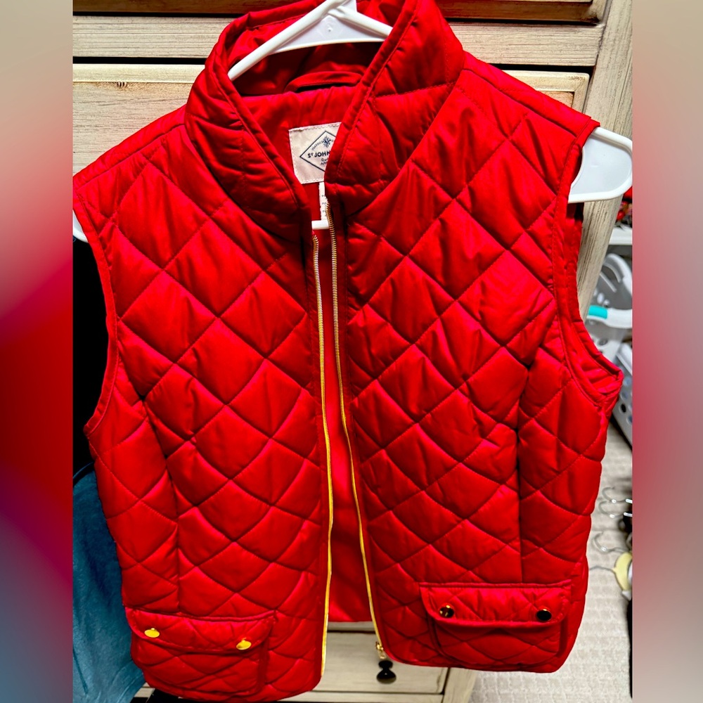 St. John's Bay Red Quilted Vest